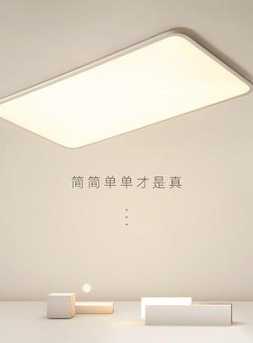 2023年客厅灯现代简约大气大灯大厅主灯白色1cm极简长方形吸顶灯