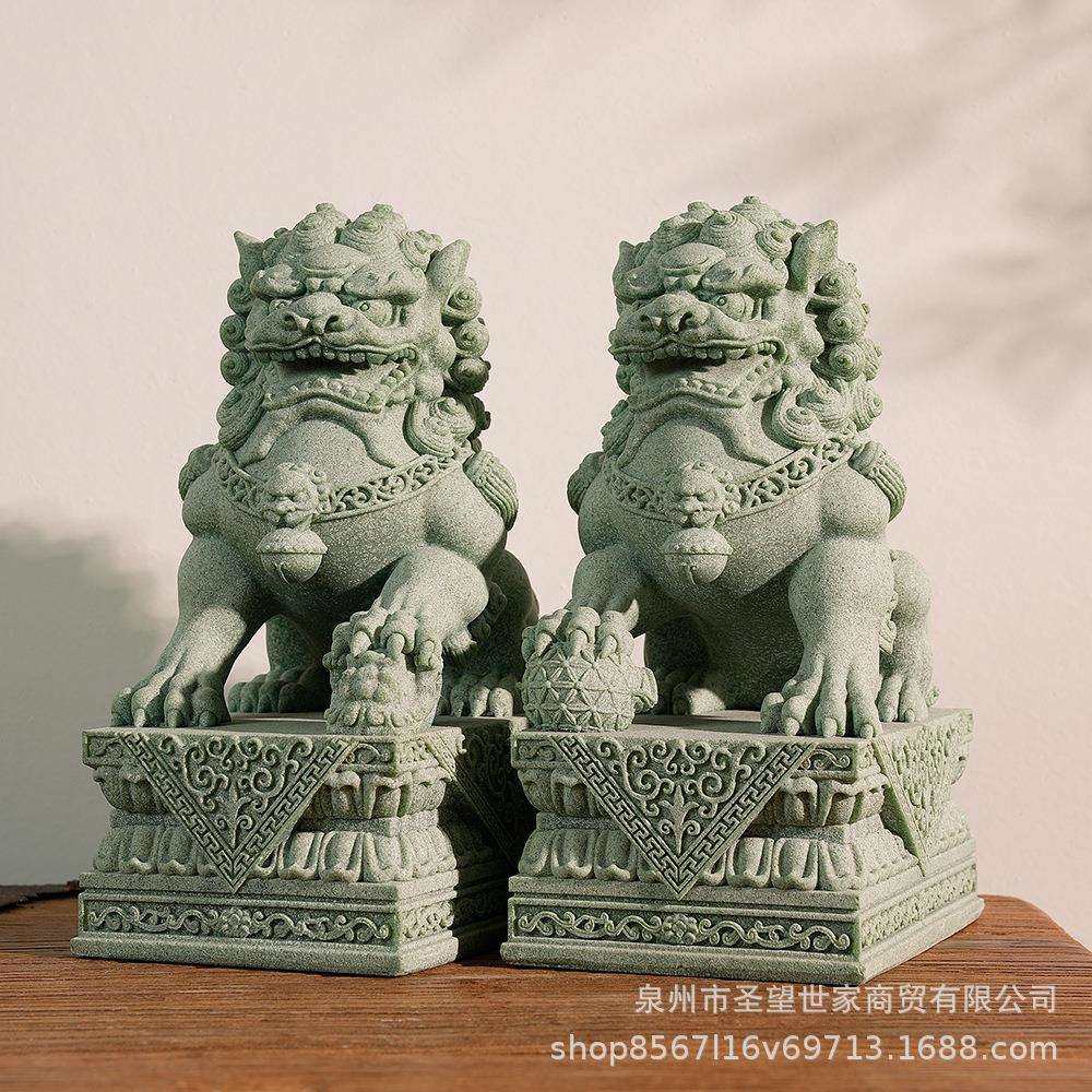 创意国风雕刻青砂石石雕狮子摆件庭院家用门口桌面茶宠茶桌装饰品,电子元器件市场,其它元器件,淘宝优惠券,粉丝福利购,淘宝优惠卷
