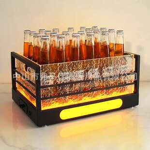 酒吧KTV发光冰桶铁艺冰封亚克力香槟桶啤酒框冰镇啤酒桶防摔冰桶