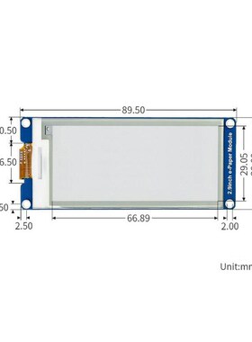 树莓派2.9寸电子墨水屏 296x128分辨率 黑白