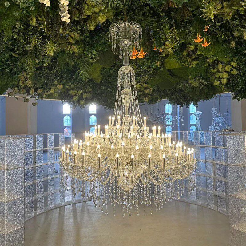 复式楼水晶大吊灯别墅酒店工程大厅灯大气欧式客厅吊灯楼梯间吊灯