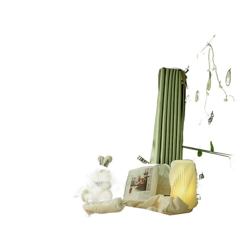 学生宿舍U型双轨道床帘上铺遮光寝室下铺女绿色遮光帘蚊帐一体式