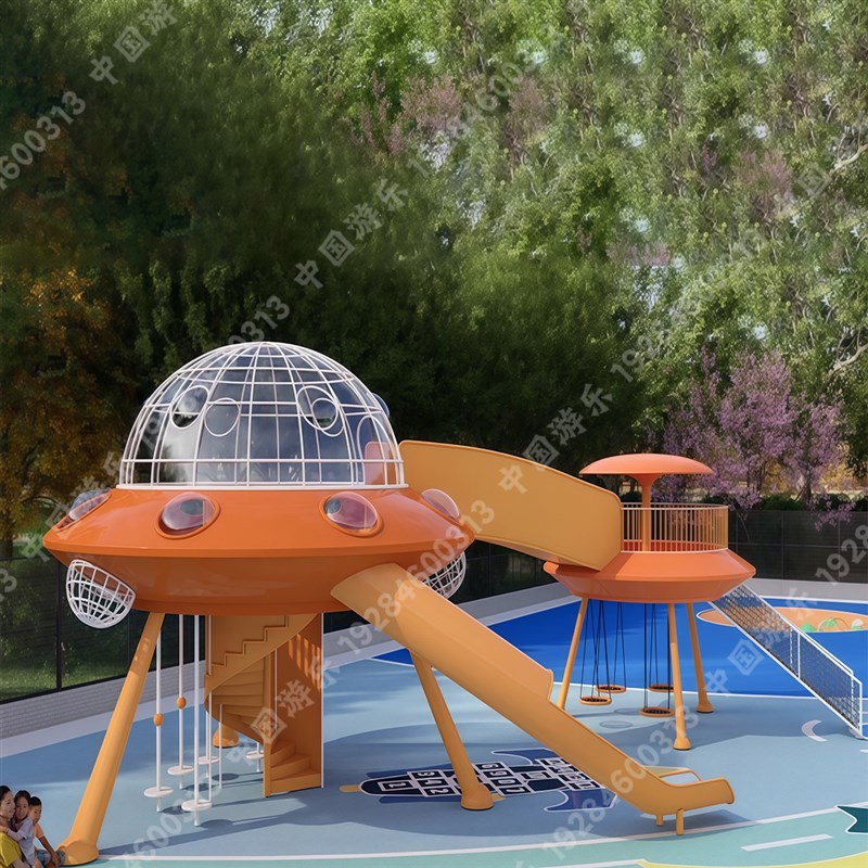 户外大型滑梯攀岩架秋千组合游乐设备社M区多功能健身器材定制