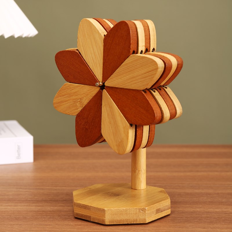 高级感圣诞树一棵树隔p热垫实木质创意餐桌小树形防烫杯垫锅垫碗