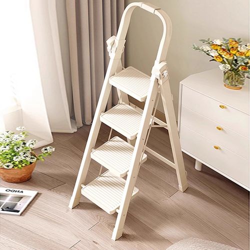 乔迁之喜新居红梯子家用折叠多功能四步人字梯伸缩U加厚搬家五步