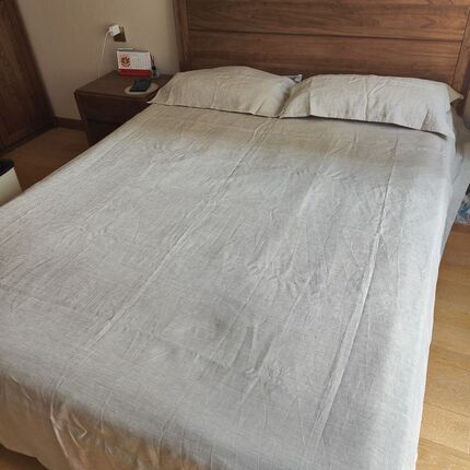 原生态高织加密100%纯汉麻精梳纱双人大尺寸三件式床组220Yx240cm