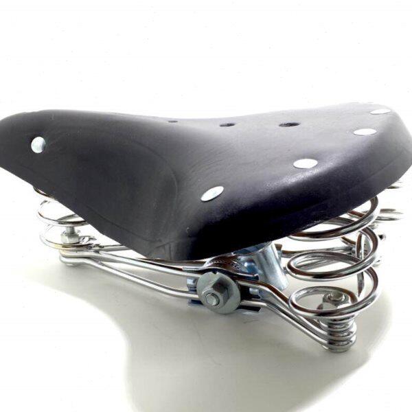 牛皮坐垫座28座/26鞍自行车/牛皮弹簧三鞍