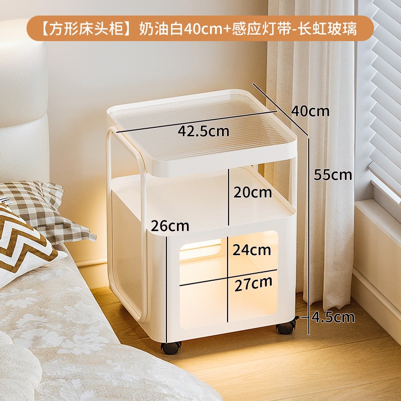 铁艺床头柜家用卧室小型床边置物架子替代品小边几可移动X2025爆