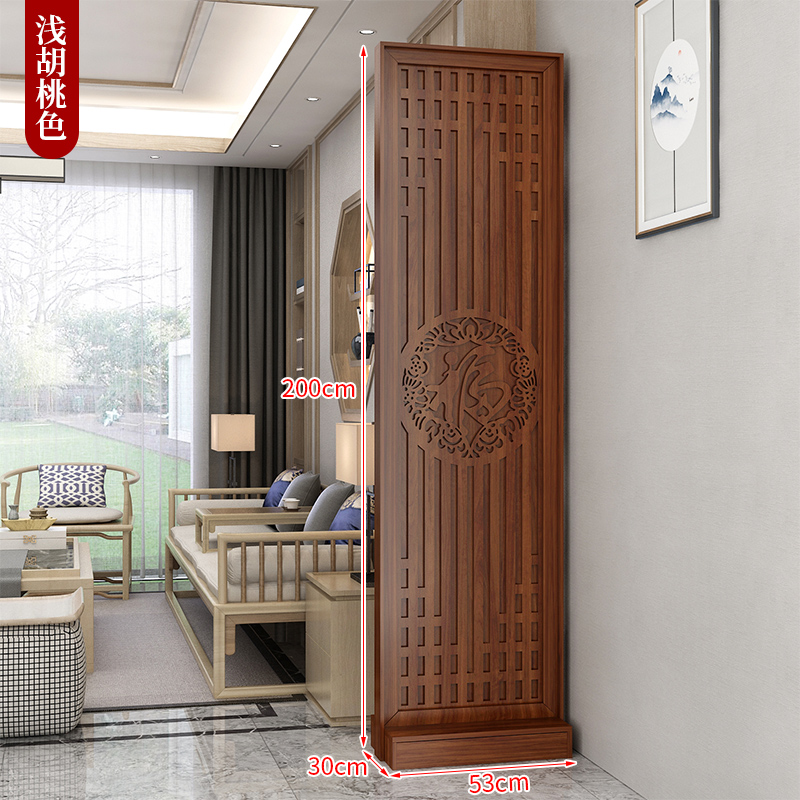 新中式屏风隔断客厅入户玄关进门客厅G遮挡简约现代镂空装饰柜靠