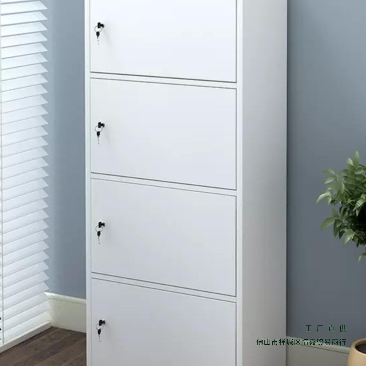 带门带锁落地家用书柜简约书架置物架组合柜床头收纳柜储物柜