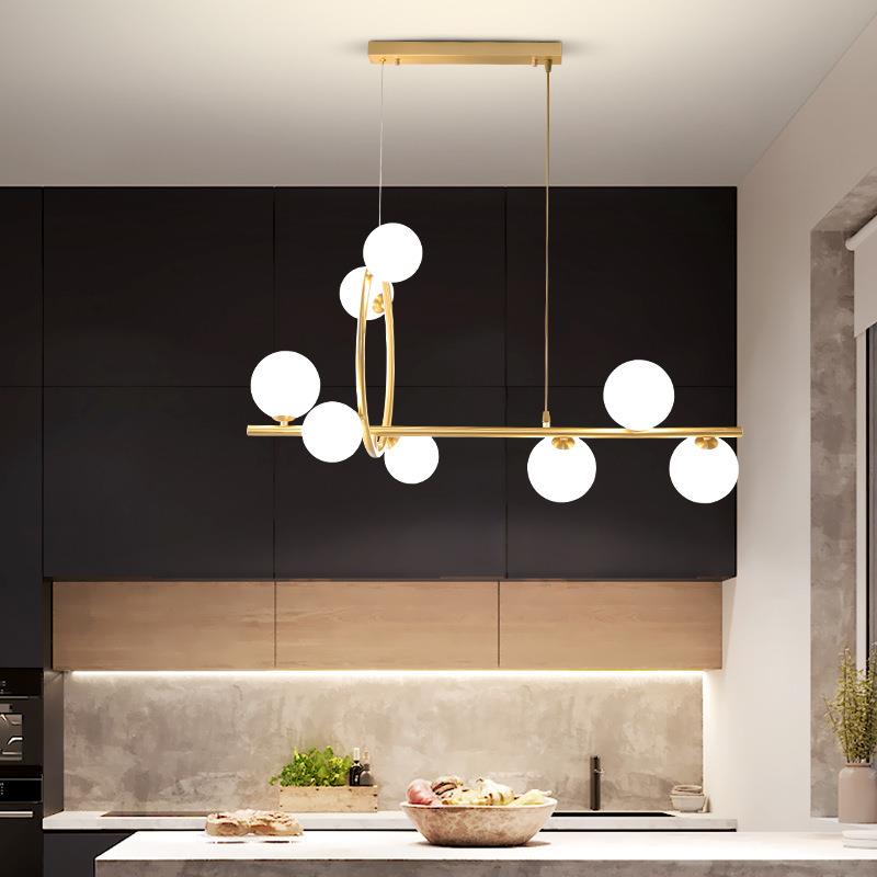 北欧创意长条魔豆灯具简约现代长条吧台灯个性时尚前台会议室吊灯