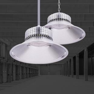 led工矿灯仓库车间照明鳍片吊灯厂房车库天棚灯工业风强光超亮