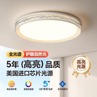 全光谱led法式主卧室灯护眼吸顶灯2024新款现代简约广东中山灯具