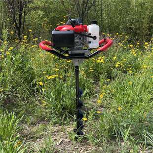 硬地碎石层钻土机农用钻孔挖坑大功率地钻河堤防汛护栏打桩钻坑机