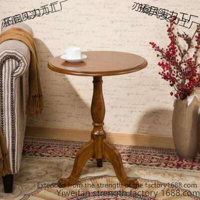 欧式简约圆桌小圆几美式咖啡桌小圆桌花桌圆形小茶几创意边几边桌