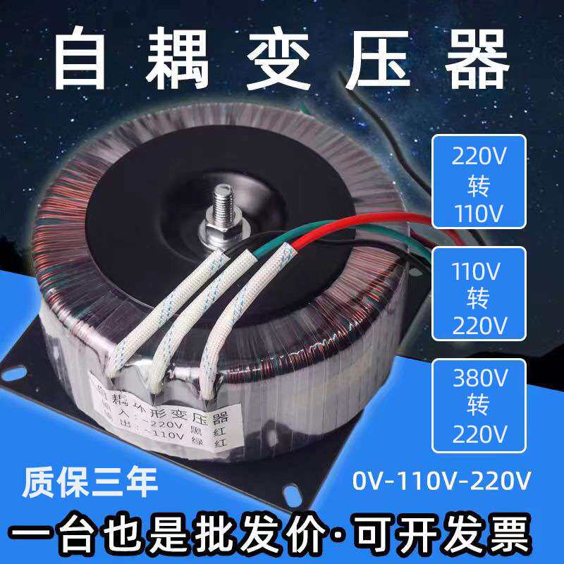 环形自耦纯铜变压器220v转110v变220变380v转220v200w300w500