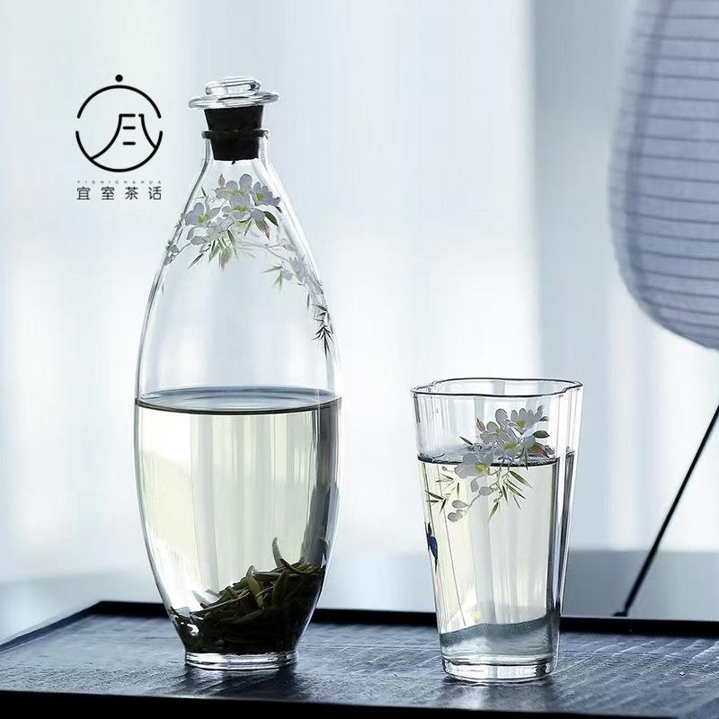 宜室茶话北欧风耐热玻璃冷泡瓶热泡瓶多功能密封酒瓶器凝聚酒具瓶