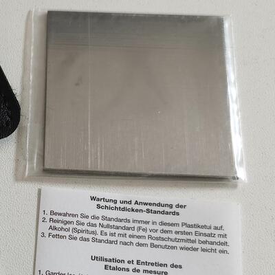 德国EPK涂层测厚仪标准基体膜厚仪调零板FE铁基调零板AL铝基调零