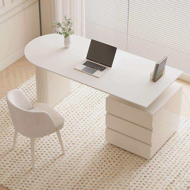 岩板书桌轻奢现代简约家用小户型书房办公桌法式岛台电脑桌电脑台