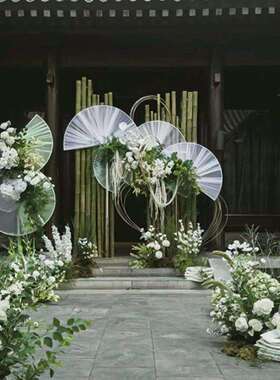 新鲜绿色竹竿婚庆周岁礼场景布置道具支架可定底座