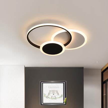 北欧现代简约吸顶灯客厅餐厅LED灯卧室书房照明灯酒店客房创意灯