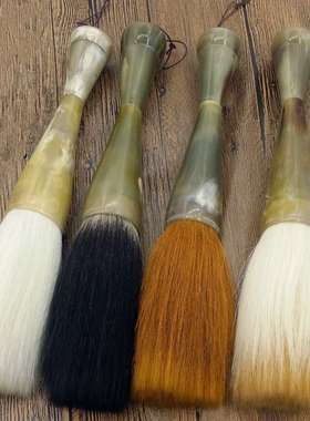 兼狼羊毫熊毫斗笔抓笔 牛角斗笔书法对联大字提斗大型毛笔