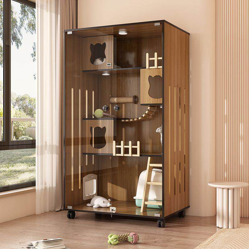 猫别墅猫笼子猫柜猫屋猫舍双层宠物房超大自由空间猫咪窝家用室内