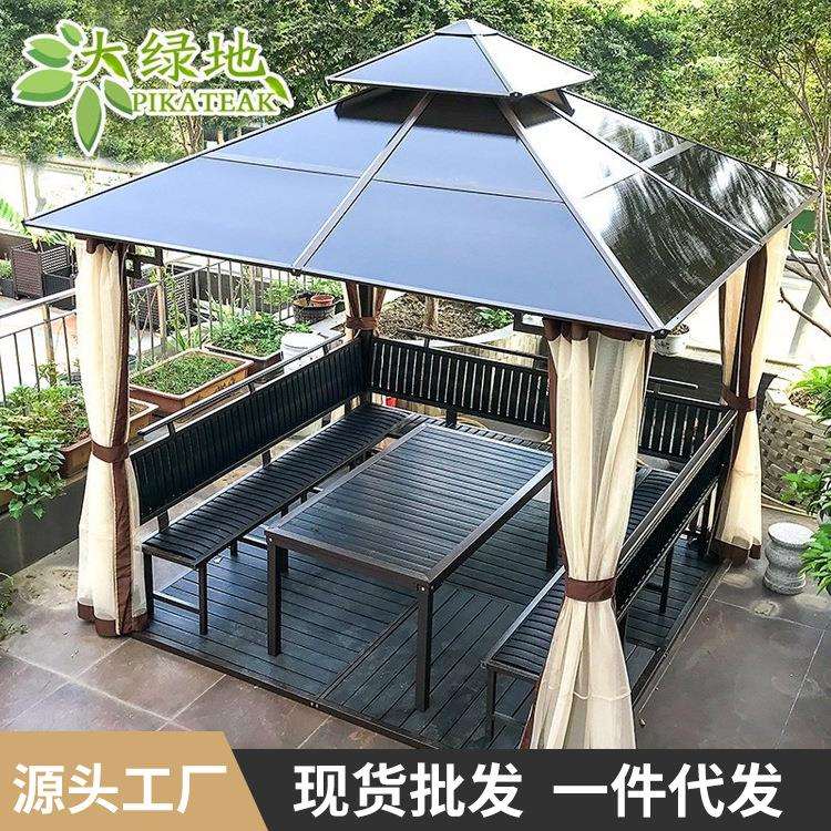 户外凉亭庭院别墅遮阳棚花园露台凉棚休闲亭子阳光棚农家乐烧烤棚