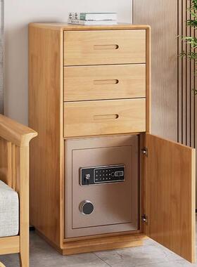 家用保险柜斗柜客厅靠墙实木边柜大容量智能保险箱储物防盗柜一体