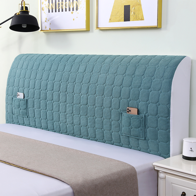 简约床头罩加厚全包床头套罩木床头罩软包床头罩卧室X纯色床头罩