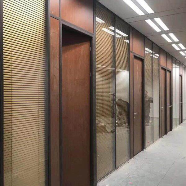 隔断中空百叶定制钢化办公室成品隔断办公玻璃隔断墙高铝合金内置