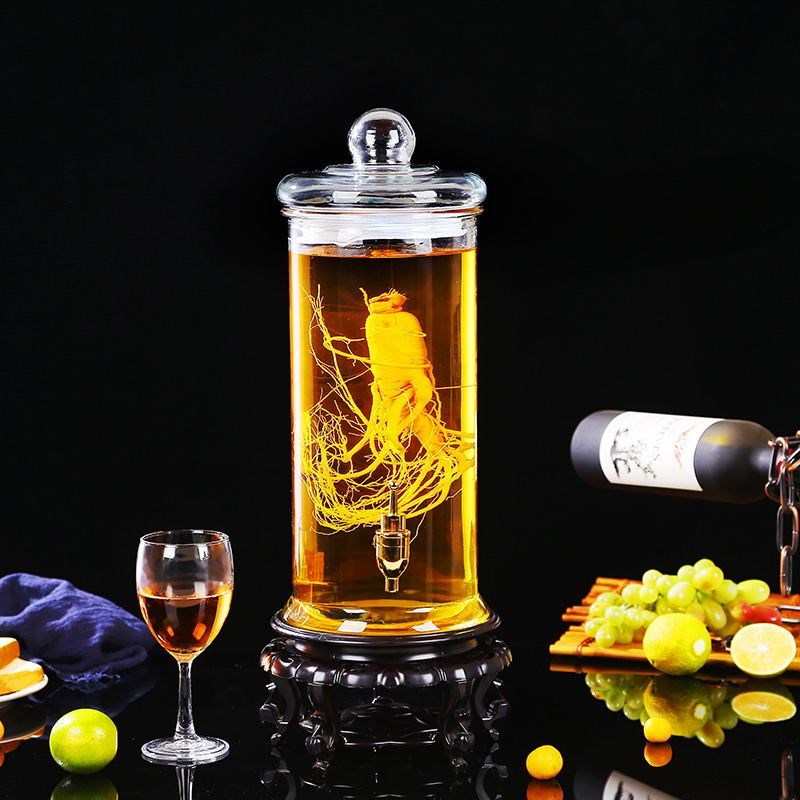 泡酒瓶带龙头无铅加m厚玻璃泡酒坛10斤20斤密封药酒酿酒酵素桶酒