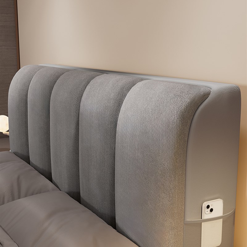 2024年新款夹棉欧式床头套罩木床遮丑神器加厚盖布防W尘软包靠背