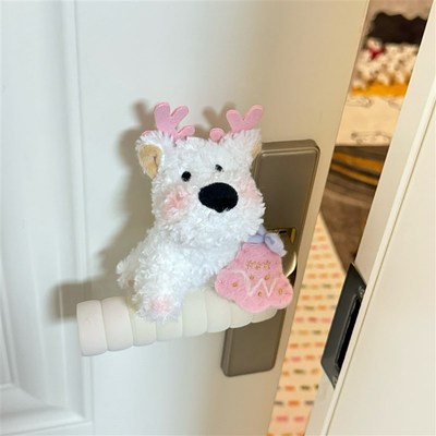 圣诞西地地门把手保护套可爱少女F心家居装饰房间防撞门把套