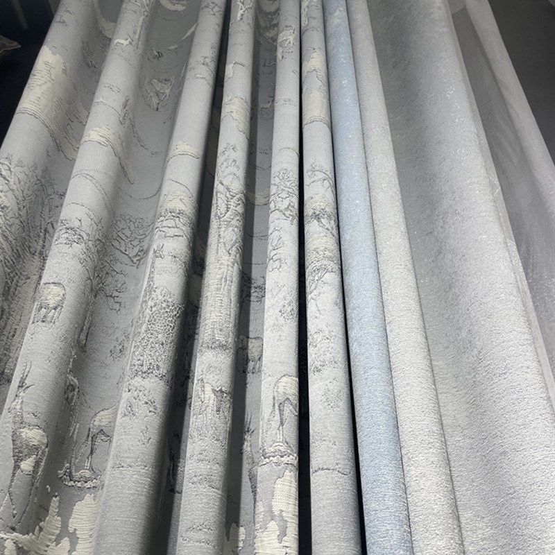 高精密拼色麋鹿款北欧风轻奢客z厅窗帘高档卧室书房现代简约遮光