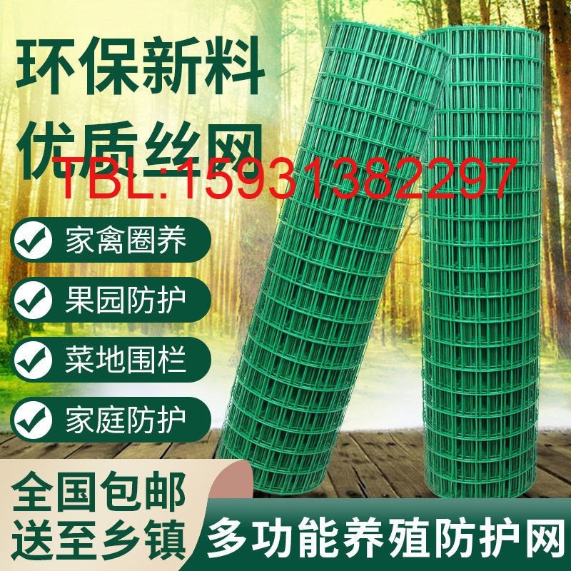 铁丝网养鸡网g钢丝网拦鸡网菜园围栏钢丝塑料网格网养殖网围网