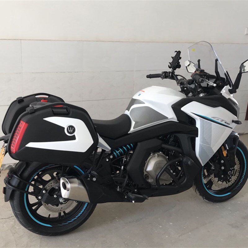 适用春风GT400CF650摩托车边箱侧箱尾箱储物箱尾架货X架护杠保险