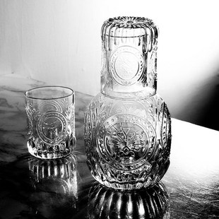 高颜值耐热玻璃冷水壶家用果汁饮料冷泡瓶大容量扎壶海棠花凉水壶