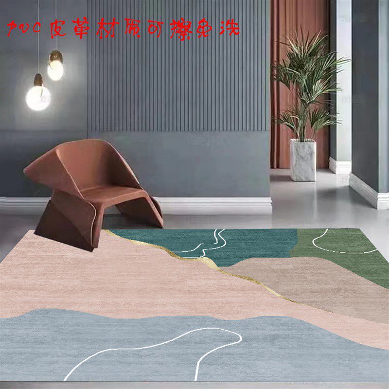 pu地垫pvc可擦皮革茶几客w厅阳台防滑地毯玄关入户门地垫进门脚垫