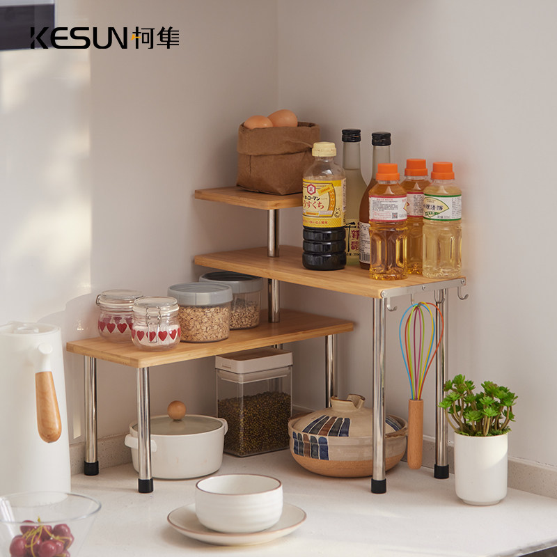 厨房置物架台面转角多功能架x子墙角调味罐收纳架办公桌面置物架
