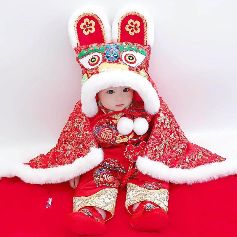 婴儿斗篷儿童披风l披风秋冬婴儿外出挡风斗篷冬季儿童档风披肩