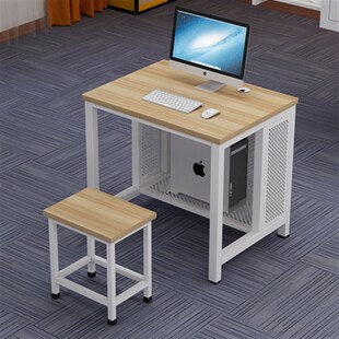 单人机房教室电脑桌简约学生培训B班微机室多媒体双人台式电脑桌