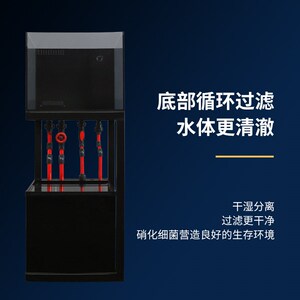 久物水族五线超白小型底滤海缸淡水缸多功能鱼缸50鳗鱼