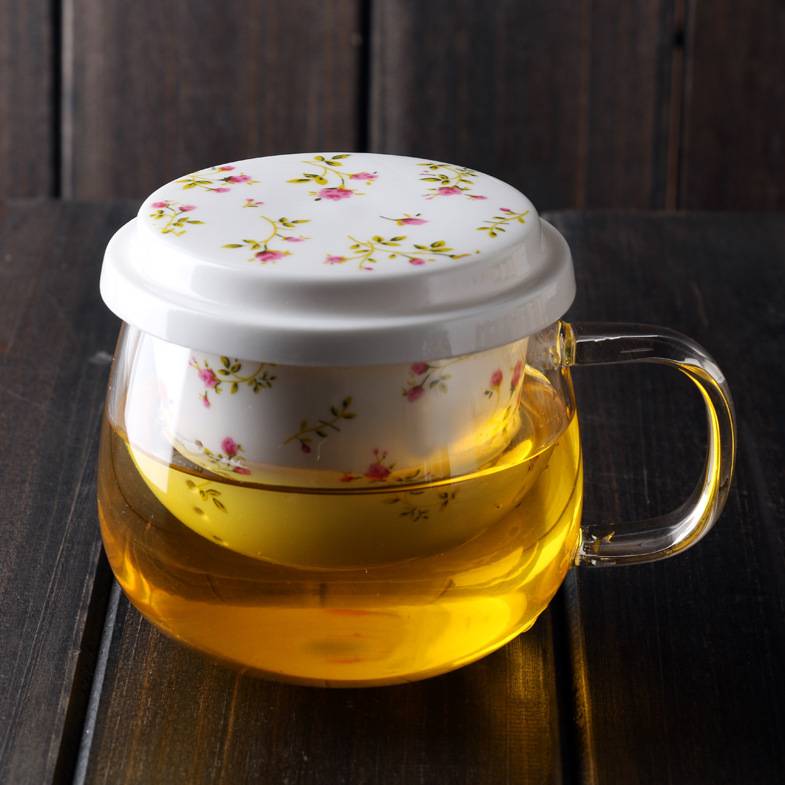 玻璃杯陶瓷过滤带盖礼品茶u杯加厚泡茶杯logo花茶杯带内胆玻璃杯