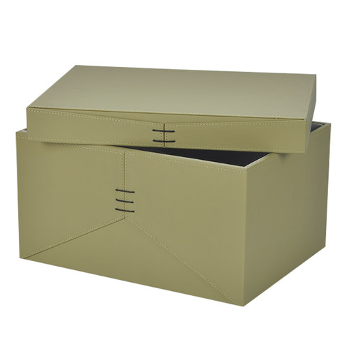 样板房衣帽间收纳箱高档皮质x轻z奢玄关酒店售楼处软装家居收纳摆