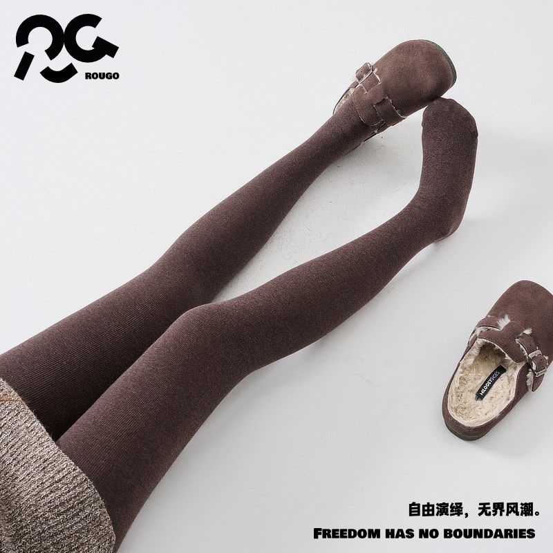 咖啡可可打底连裤袜女秋冬款袜棉保暖不掉裆咖色丝袜棕色加绒
