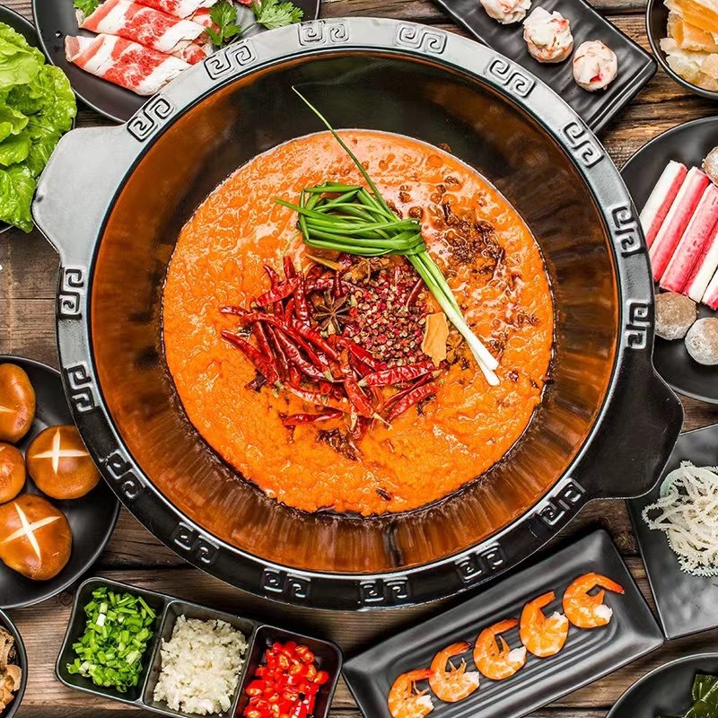 重庆火锅老火锅店专用锅中锅老y式串串鸳鸯子母三味鱼火锅盆鱼盆