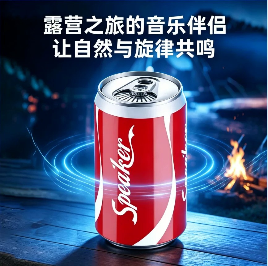 德国柏林之声通用无线蓝牙音箱迷你小型户外可乐易拉罐低音炮音响