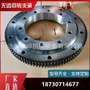 无齿回转支承机械臂底座转盘轴承小型吊车回转支撑小齿轮单排现货