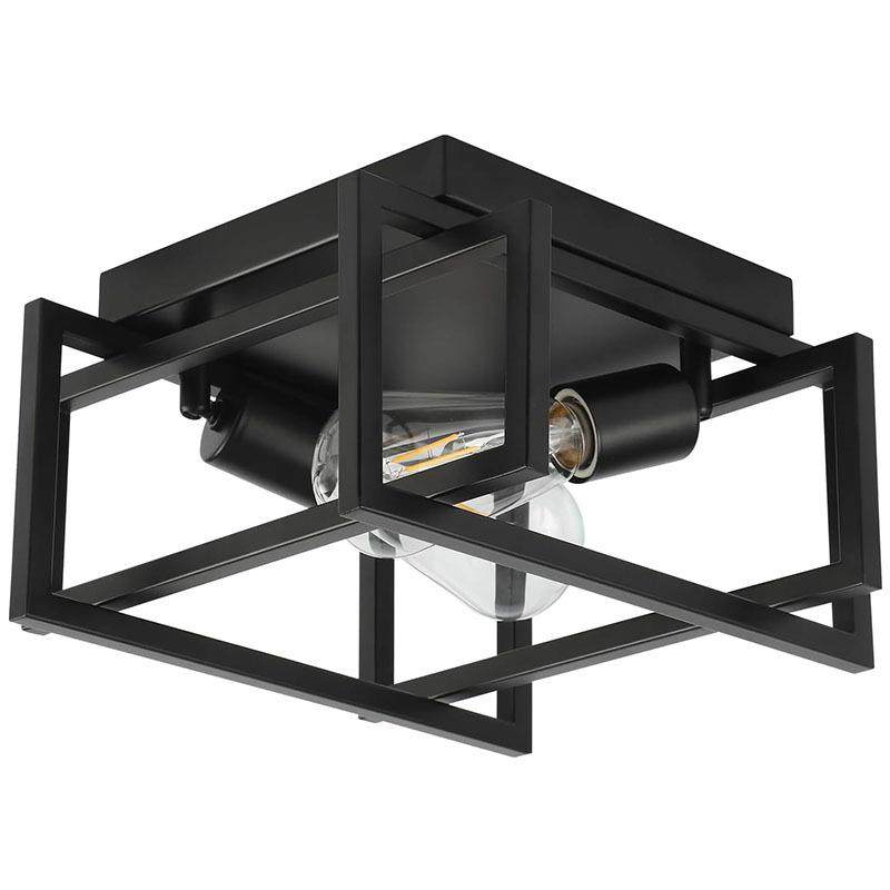 跨境亚马逊美式复古工业走廊卧室楼道阳台玄关黑色四方铁艺吸顶灯,鲜花速递/花卉仿真/绿植园艺,割草机/草坪机,淘宝优惠券,粉丝福利购,淘宝优惠卷